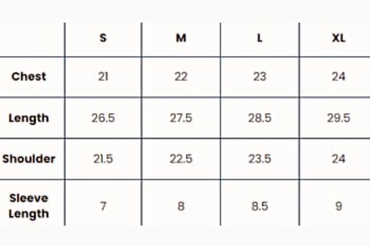 Size Chart - Threads Are Outta This World